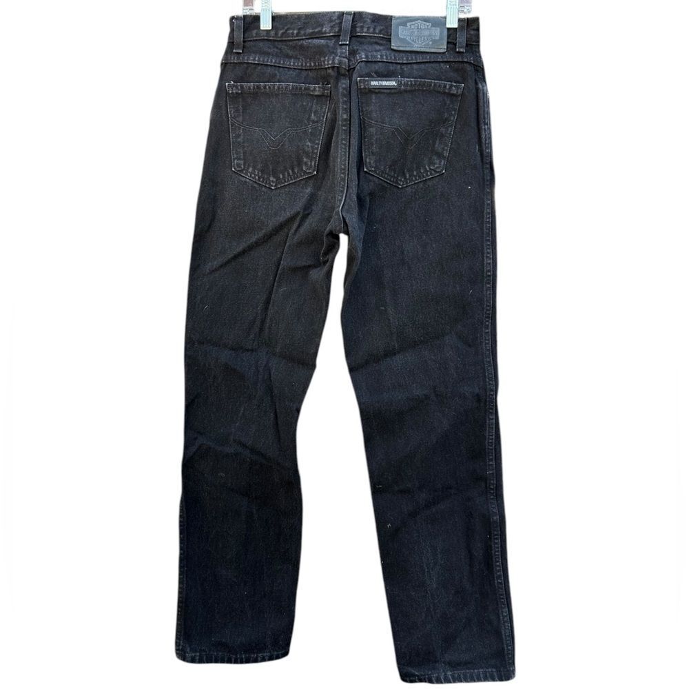 Vintage Y2K 2000s Harley-Davidson Black Straight Jeans 10 Classic Denim